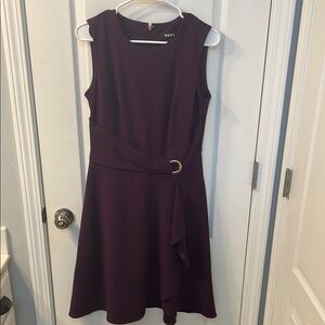 DKNY Black Sleeveless A-Line Mini Dress